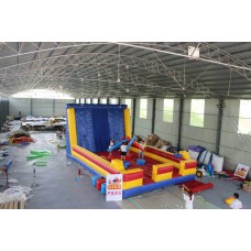 4in1 Inflatble game. Wall climbing - Sticky wall - Bungee runner - point gladiator